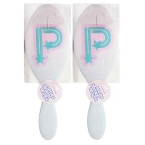 2 Pack More Than Magic Kids Monogram Hair Brush INITIAL "P"